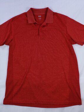 Uniqlo Dry-EX Men's Polo Shirt - Heather Red - Size L - Sports / Golf